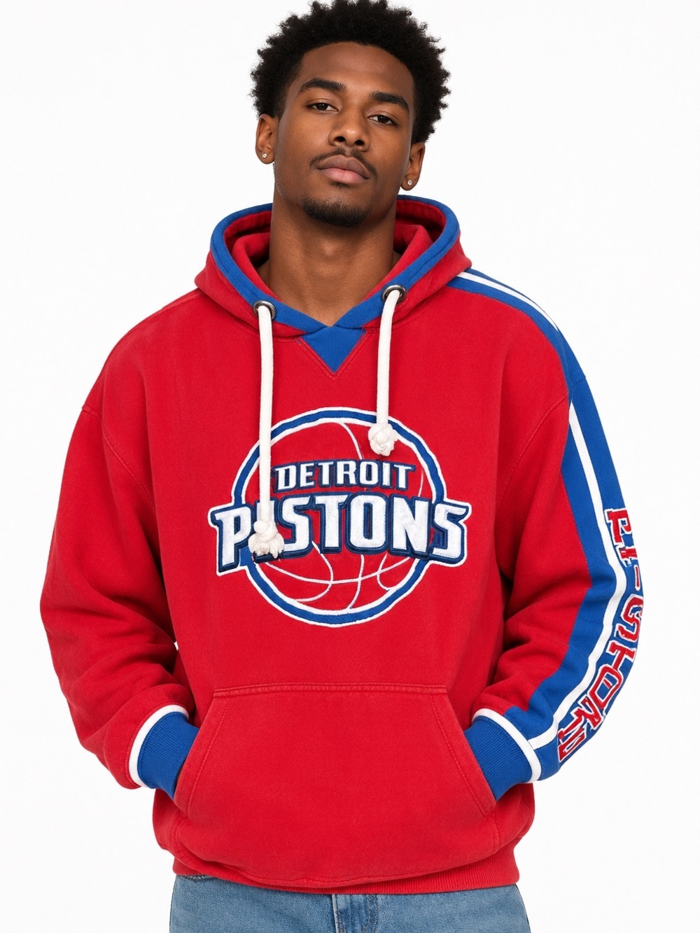 Vintage Detroit Pistons Red Hoodie